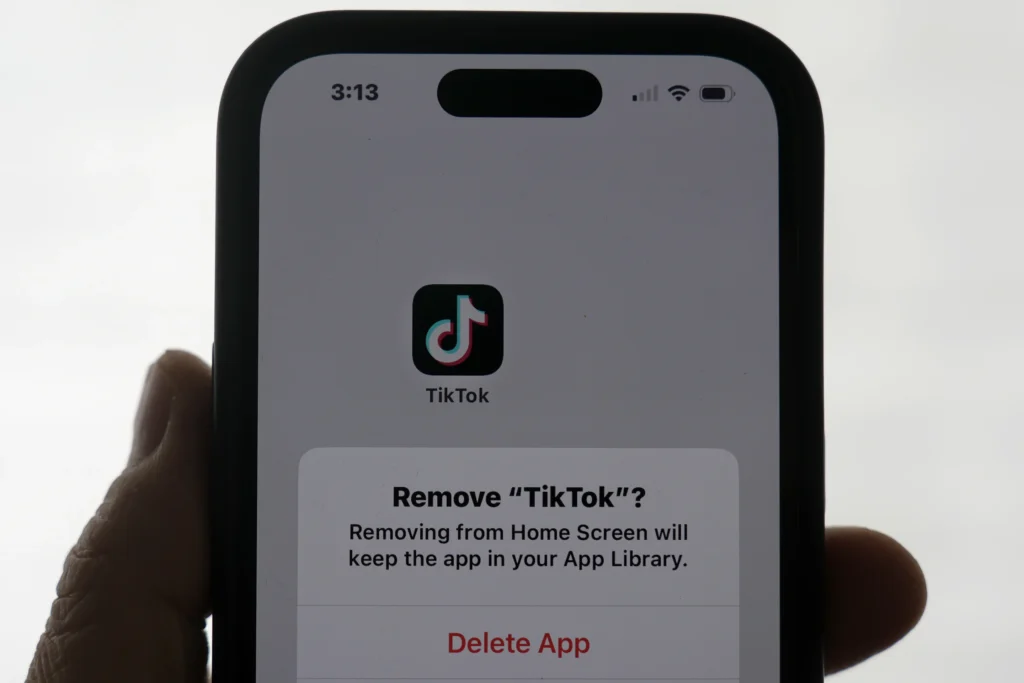 A TikTok app is shown on iPhone in U.S. 17 January 2025 (AP Photo / Andy Bao)